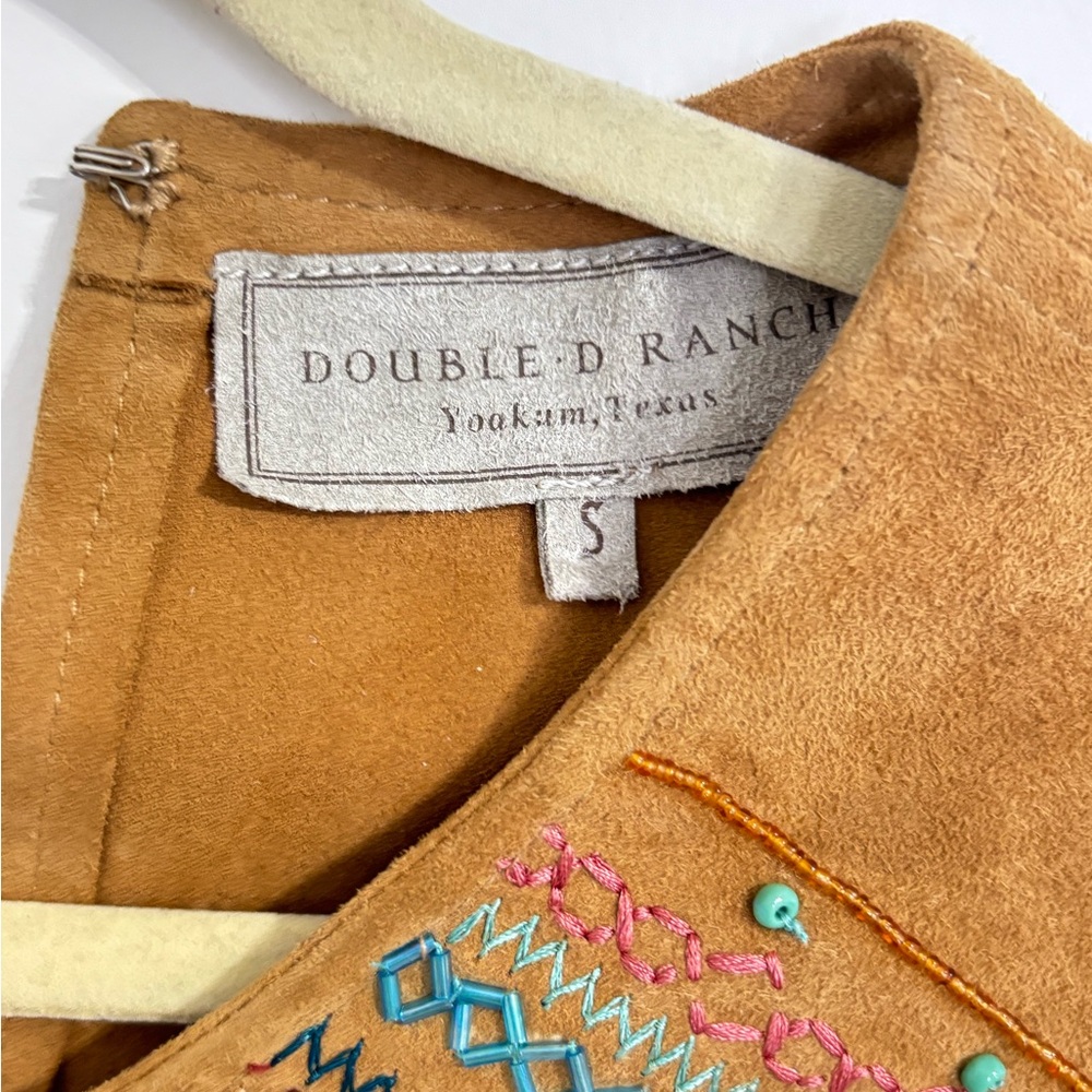 DOUBLE D RANCH leather top with embroidery - Picture 4 of 5